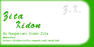 zita kidon business card